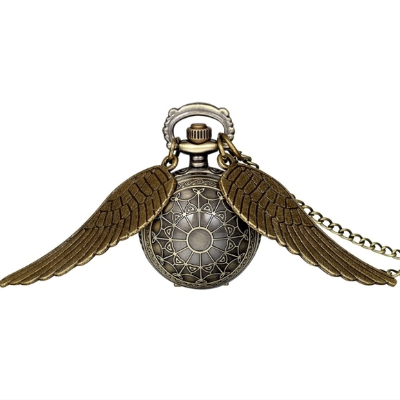 New Beautiful Harry Potter Golden quidditch snitch pocket watch - Picture 2 of 8